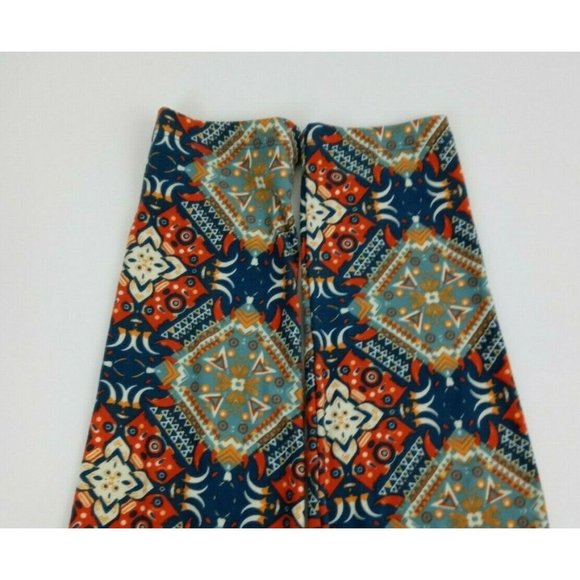 Lularoe One Size Leggings With Beautiful Multi-Color Aztec Design - Picture 5 of 6